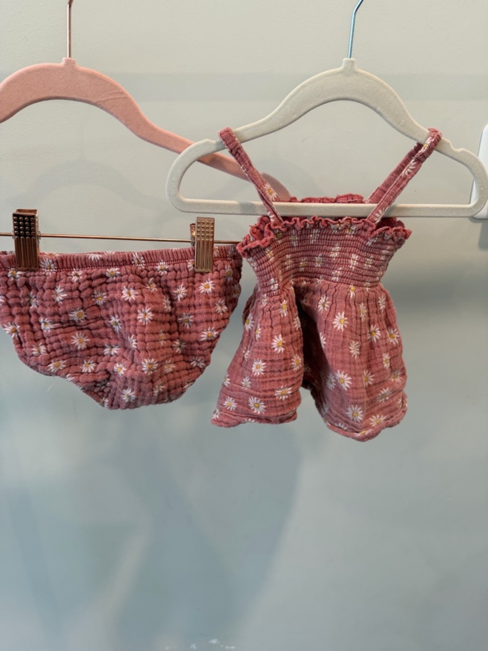 Angel Dear Pink Daisy Gauze Matching Set